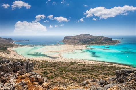 Balos Lagoon On Crete Island Greece Stock Photo Image Of Coastline