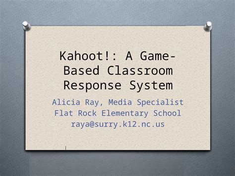 Pptx Kahoot A Game Based Classroom Response System Dokumentips