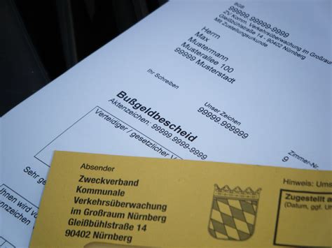 Lohnt sich der einspruch gegen das verwarnungsgeld? Bußgeldbescheid - Zweckverband Kommunale ...