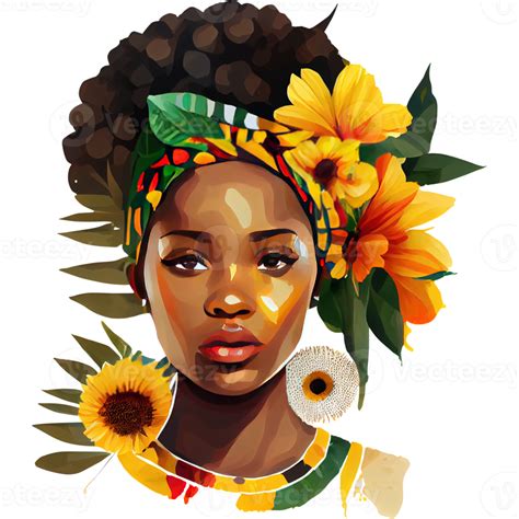 free beautiful african woman black history month t shirt design american girl with floral in