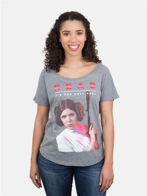 Star Wars Princess Leia Read Womens Relaxed Fit T Shirt — Out Of Print