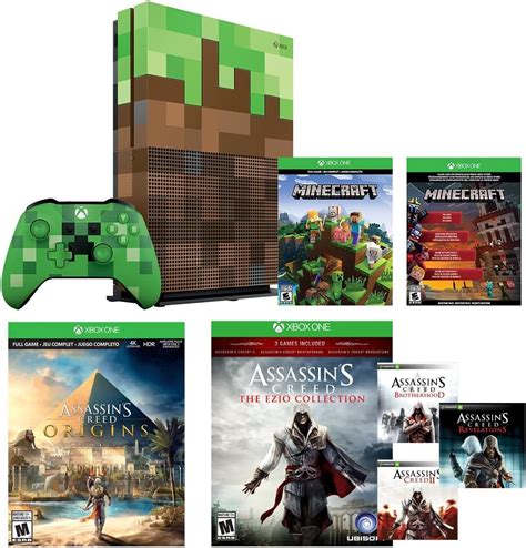 Xbox One S Minecraft Limited Editon Consola De 1 Tb Assassin Creed