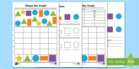 Shapes Bar Graph Differentiated Worksheet Worksheets