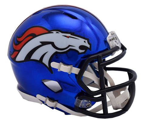 Denver Broncos Chrome Riddell Speed Authentic Full Size Football Helme