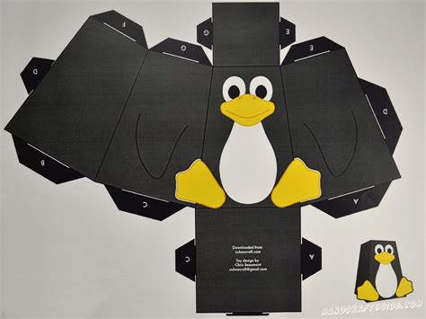 Бумажная фигура пингвина Паперкрафт Объемные поделки для детей от 6