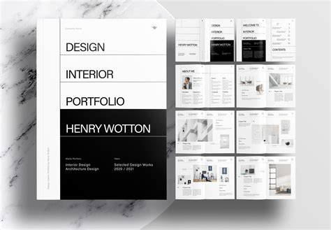 Interior Design Portfolio Template Indesign Cabinets Matttroy