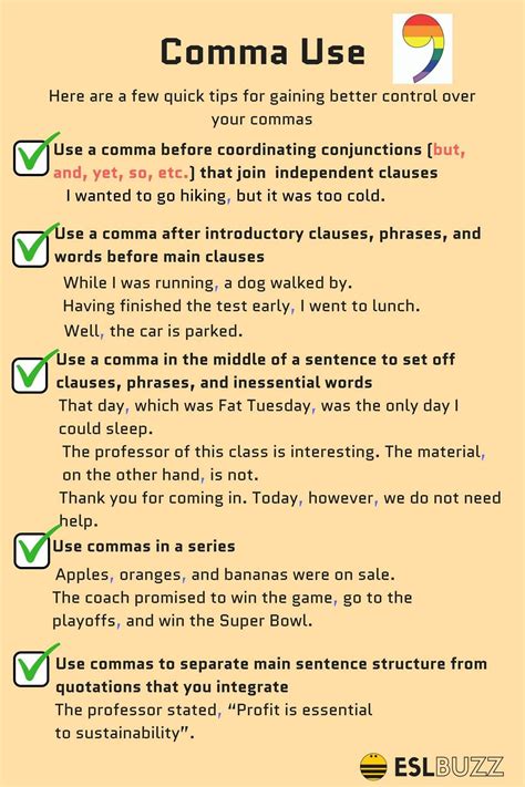 8 Rules for Using Commas Correctly! | Essay writing skills, English