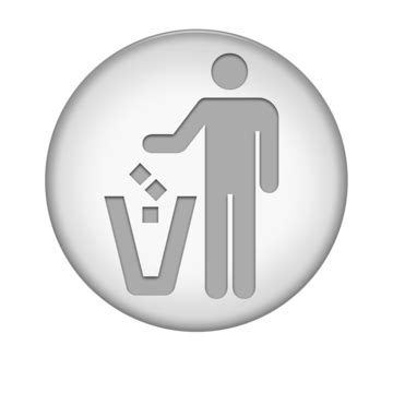 Iconbuttonpictogram Litter Container Waste Bin Pictographs Litter Box