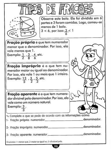 A autorização foi concedida nesta. 6 Atividades com Fração Própria, Imprópria e Aparente para ...