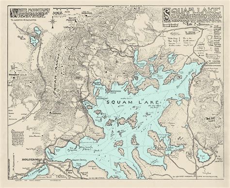 Two New Maps Of New Hampshire Lakes Lake Sunapee 1915