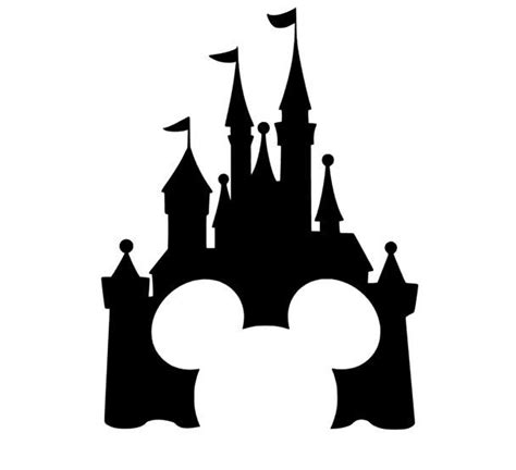 Disney Castle With Mickey Silhouette Craft Ideas Pinterest Mickey