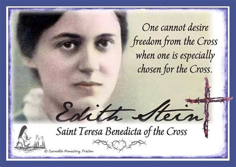 St Edith Stein Cross Quotes Saint Quotes Catholic Saint Quotes
