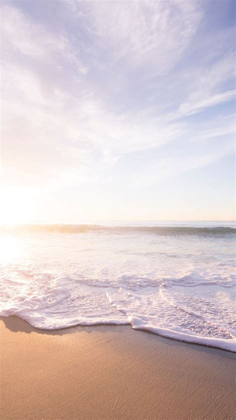 Soft Sea Waves Beach Seashore Sunrise Wallpaper Sunrise Wallpaper