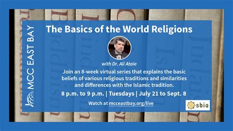 The Basics Of World Religions Online Series With Dr Ali Ataie Mcc