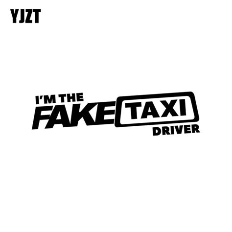 Yjzt 1742cm I The Fake Taxi Driver Fun Vinyl Letters Car Sticker