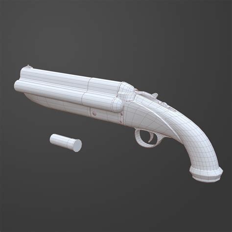 Triple Barrel Shotgun Pbr Free Vr Ar Low Poly 3d Model Cgtrader