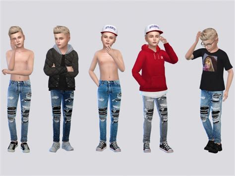Repar Distressed Jeans Kids By Mclaynesims At Tsr Sims 4 Updates Cc3