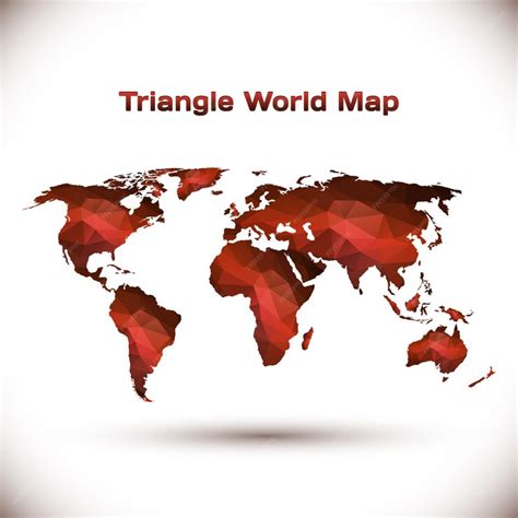 Premium Vector Low Poly World Map Illustration In Red