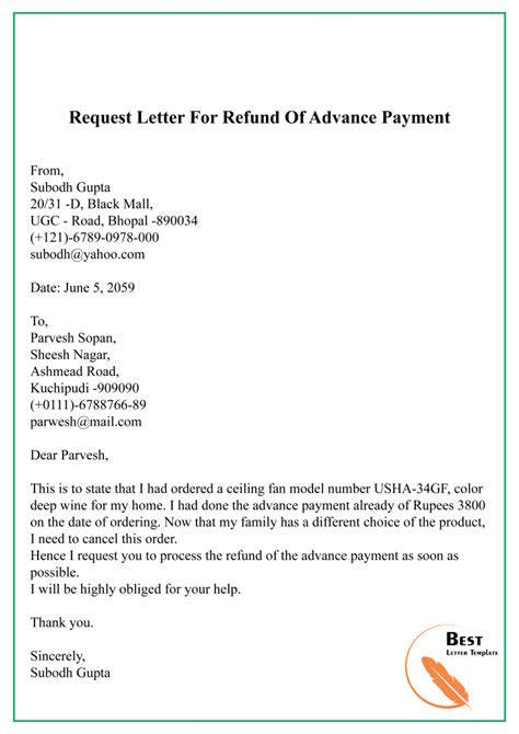 I am harrased by them in not giving refund. Request Letter for Refund - Template, Format, Sample & Example