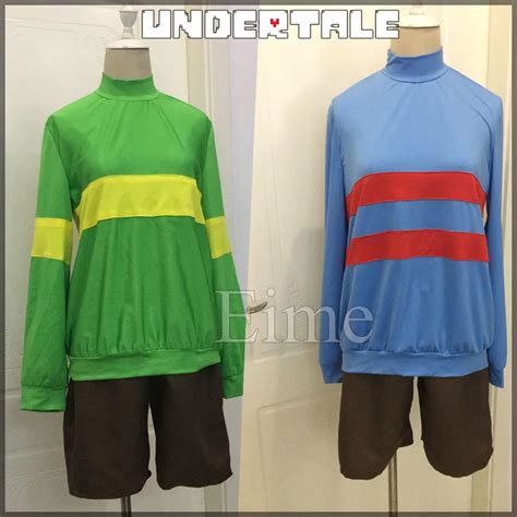Customize Anime Undertale Chara Frisk Blue Green Hoodie Cosplay