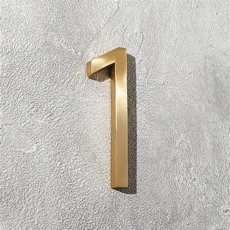 The brass is referred by number as the dozen. Aurele 6" Brushed Brass House Number 1 + Reviews in 2020 ...