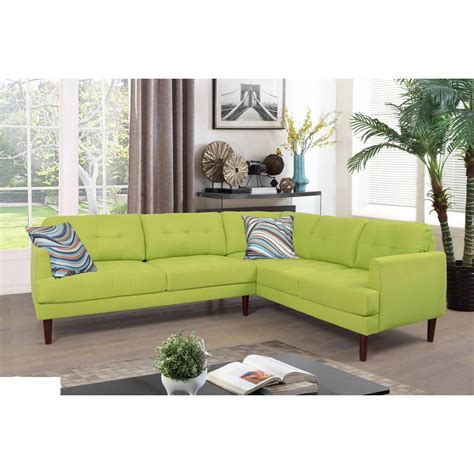 Lime Green Linen Single Tufted Upholstery Sectionals Sh5004a 64 1000 