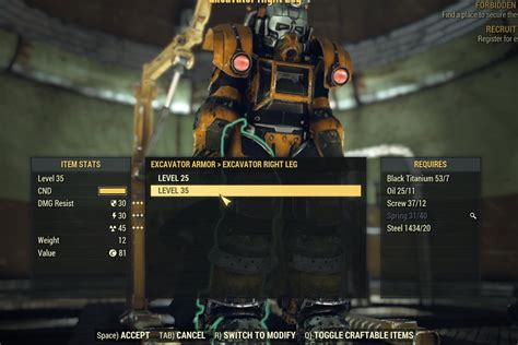 Includes repeatable leves, economical leves, and grinding options for final fantasy xiv armorer (not armorsmith) crafting class. Fallout 76 Excavator Power Armor Guide - Dulfy