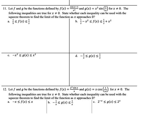 Solved M Let F And G Be The Functions Defined By F X Cosx And G X X Sin For X 0 The