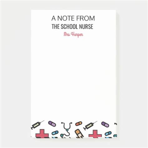 A Note From The School Nurse Personalized Fun