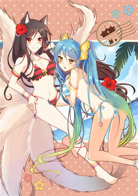 Ahri And Sona League Of Legends Drawn By Maydream Danbooru