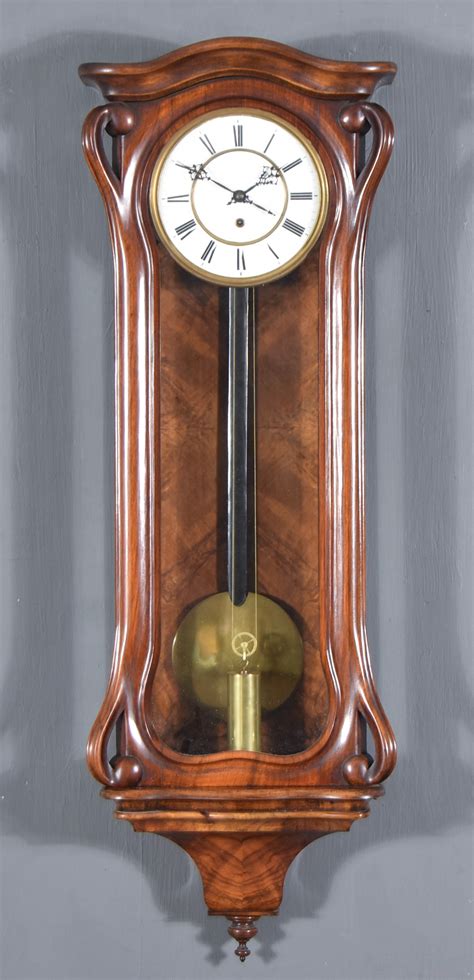 A 19th Century Figured Walnut Cased Regulator Wall Clock The 7ins