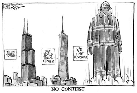 Cartoon No Question That 911 Responders Have Higher Stature Than Any