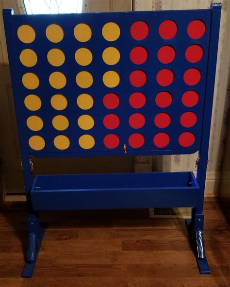 Giant Homemade Connect 4 Game Painted With Catch Trough Etsy