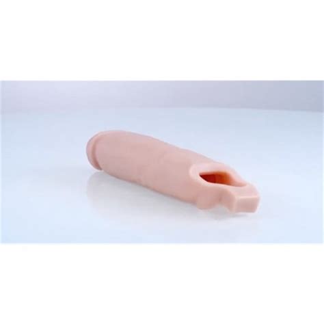 performance plus 11 5 silicone cock sheath penis extender vanilla sex toys at adult empire