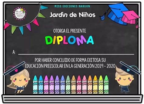 Pin De Lihaiba Ochoa En Preescolar Diplomas Infantiles Diplomas Para