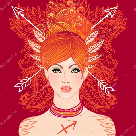 Sagittarius Astrological Sign Stock Vector Image By Vgorbash