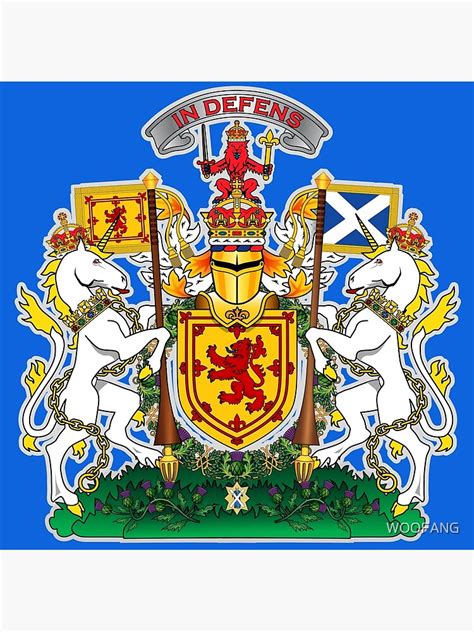 Royal Coat Of Arms Of The Kingdom Of Scotland Poster By Woofang Redbubble