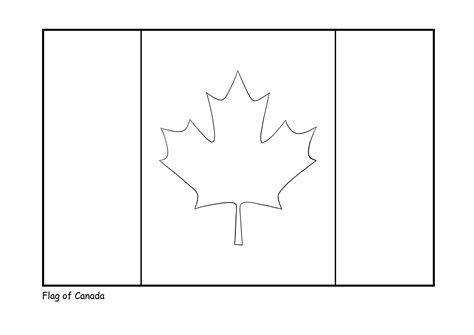 Flagge Von Kanada Kostenlos Anmalen Und Drucken