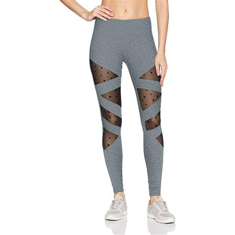 Jessica Simpson Jessica Simpson The Warm Up Mesh Inset Leggings Regular M