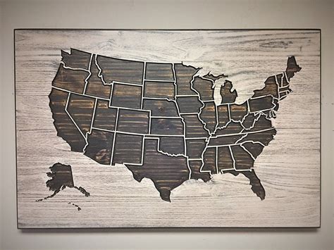 Modernize Your Space With A Wood Usa Wall Map Home Wall Ideas