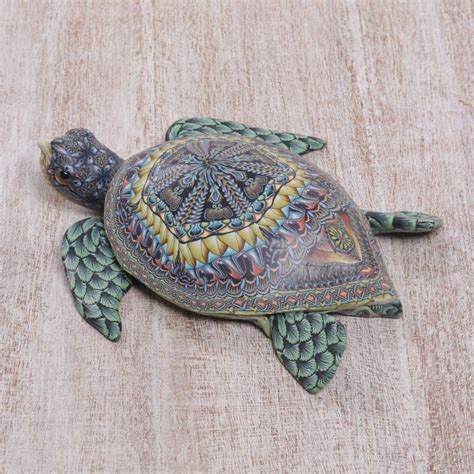 Unicef Market Polymer Clay Sea Turtle Sculpture 45 Inch From Bali