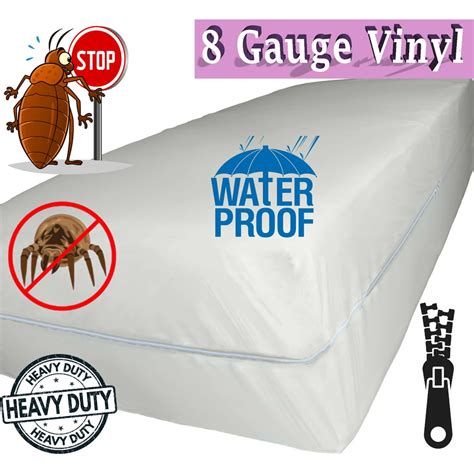 venice® superior heavy vinyl zippered mattress cover 100 water and bed bug proof queen walmart