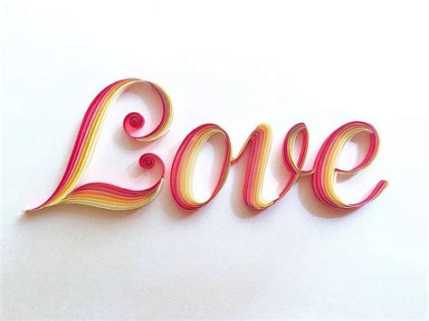 Typographic Paper Artworks With Quilling Technique By Sabeena Karnik