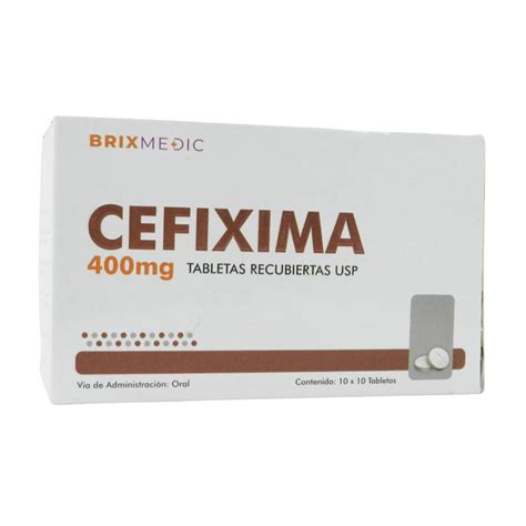 Cefixima Mg Tabletas Recubiertas Usp Brix Medic Productos Farmac Uticos