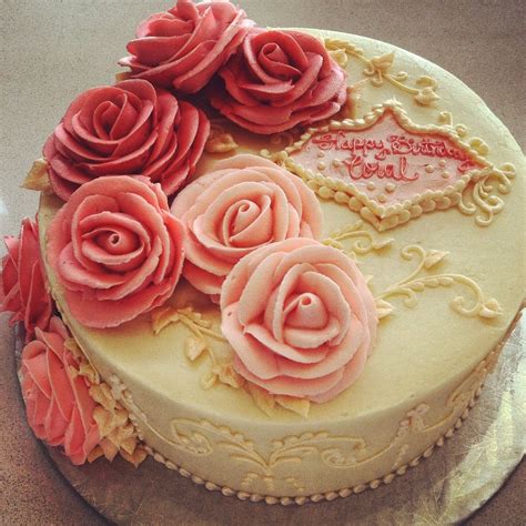 Rose Buttercream Birthday Cake Birthday Cake Roses Buttercream