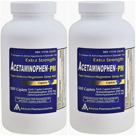 Acetaminophen Pm Generic For Tylenol Pm 1000 Caplets Pain Reliever