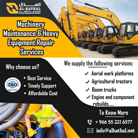 Machinery Maintenance And Heavy Equipment Repair Services Al Hathal