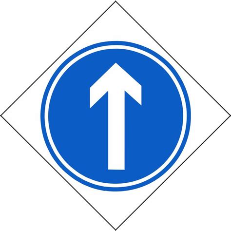 Rus 004 Keep Straight Ahead Regulatory Traffic Road Safety Signs