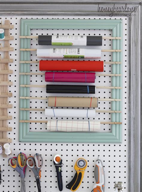 Storage space on the wall is often over looked and can be great way to utilise space in your home. Extra Large Pegboard for Craft Room Organization