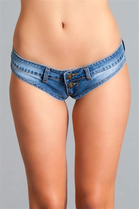 Sexy Be Wicked Blue Denim Jean Booty Shorts Hot Pants Daisy Dukes